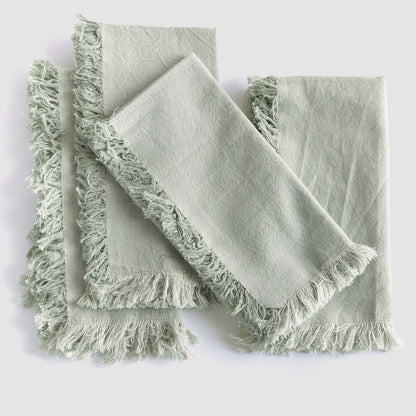 Seafoam cotton dinner napkins (set of 4) - stylish home accent (Image4).