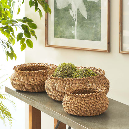 Seagrass loop baskets (set of 3) - stylish home accent (Image3).