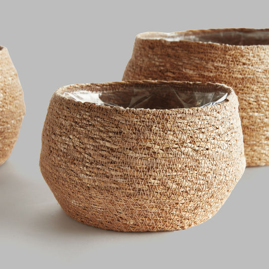 Seagrass round tapered baskets (set of 3) - stylish home accent (Image1).