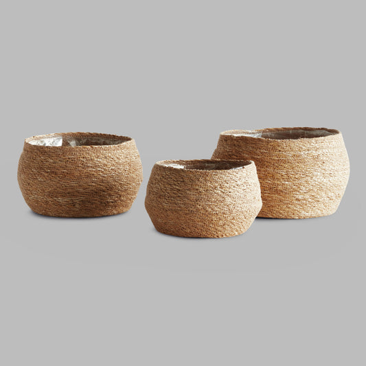 Seagrass round tapered baskets (set of 3) - stylish home accent (Image3).