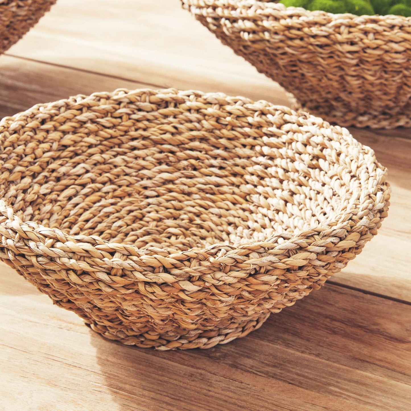 Seagrass shallow tapered baskets (set of 3) - stylish home accent (Image4).