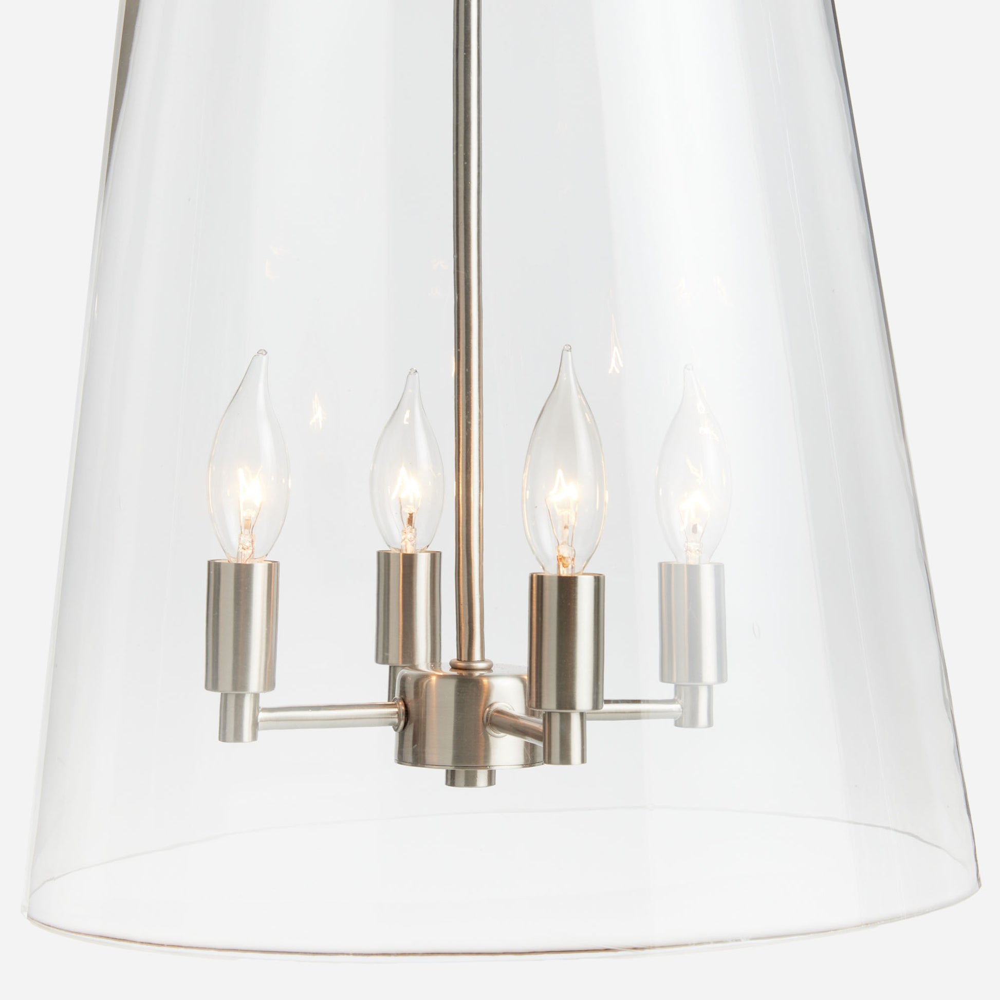 Silver glass 15 inch pendant - stylish home accent (Image3).