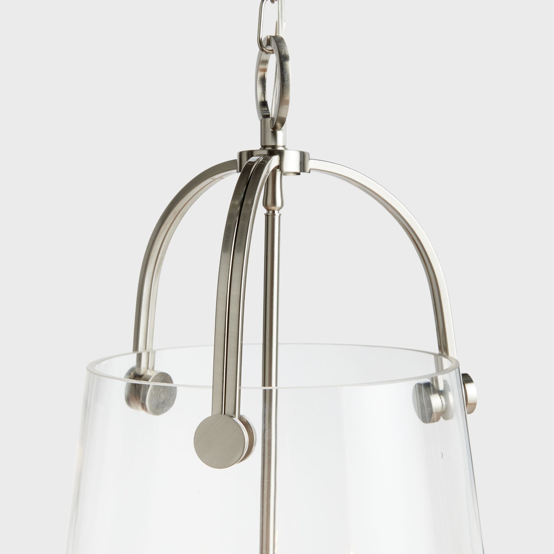 Silver glass 15 inch pendant - stylish home accent (Image4).