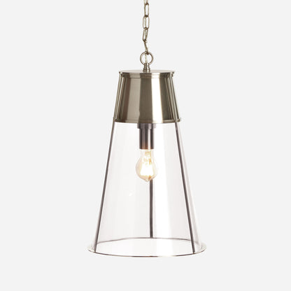 Silver glass pendant 12 inch - stylish home accent (Image1).