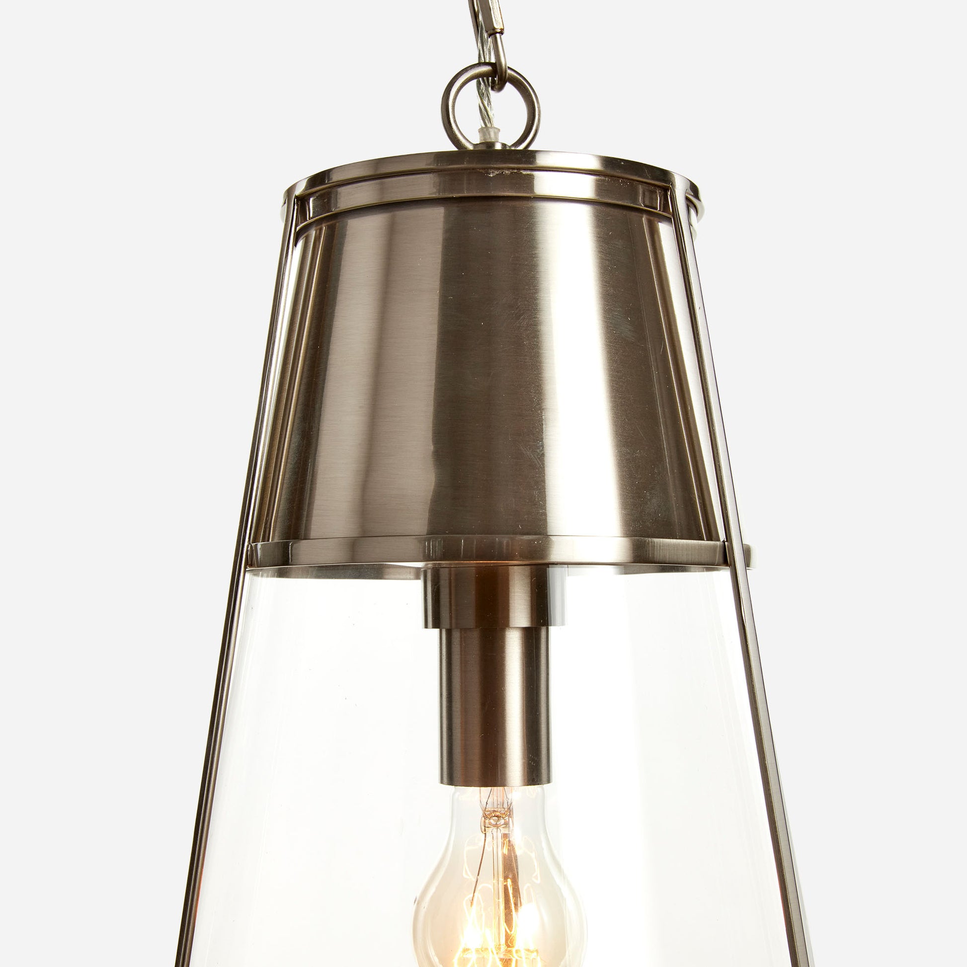 Silver glass pendant 12 inch - stylish home accent (Image3).