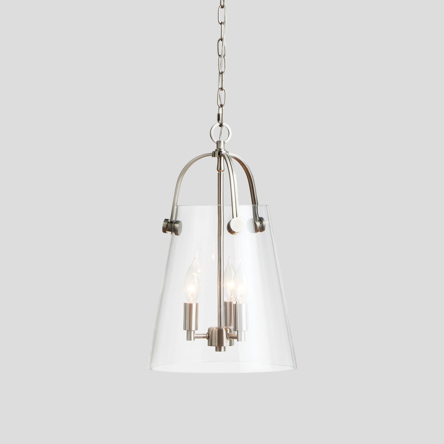 Silver glass small pendant 11 inch - stylish home accent (Image1).