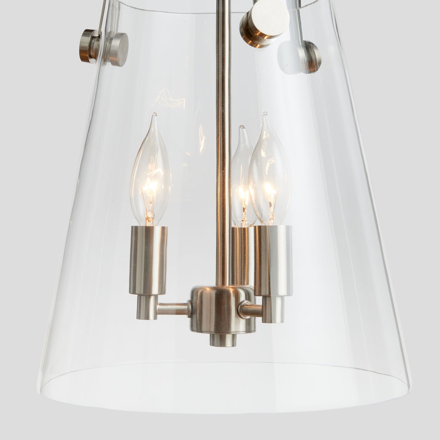 Silver glass small pendant 11 inch - stylish home accent (Image3).