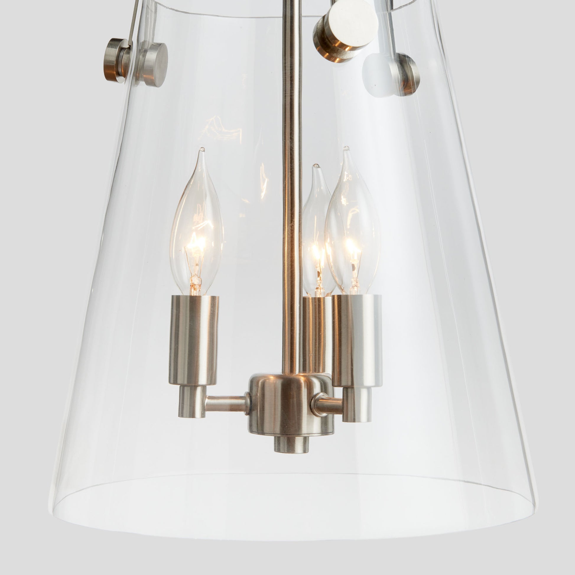 Silver glass small pendant 11 inch - stylish home accent (Image3).