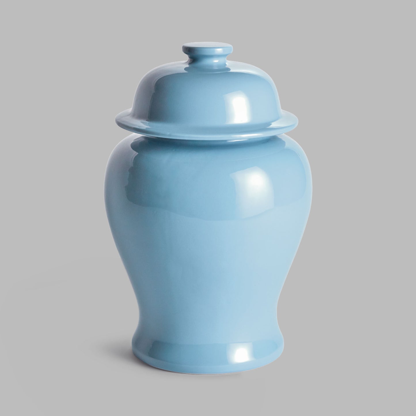 Small blue ceramic lidded ginger jar - stylish home accent (Image3).