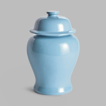 Small blue ceramic lidded ginger jar - stylish home accent (Image3).