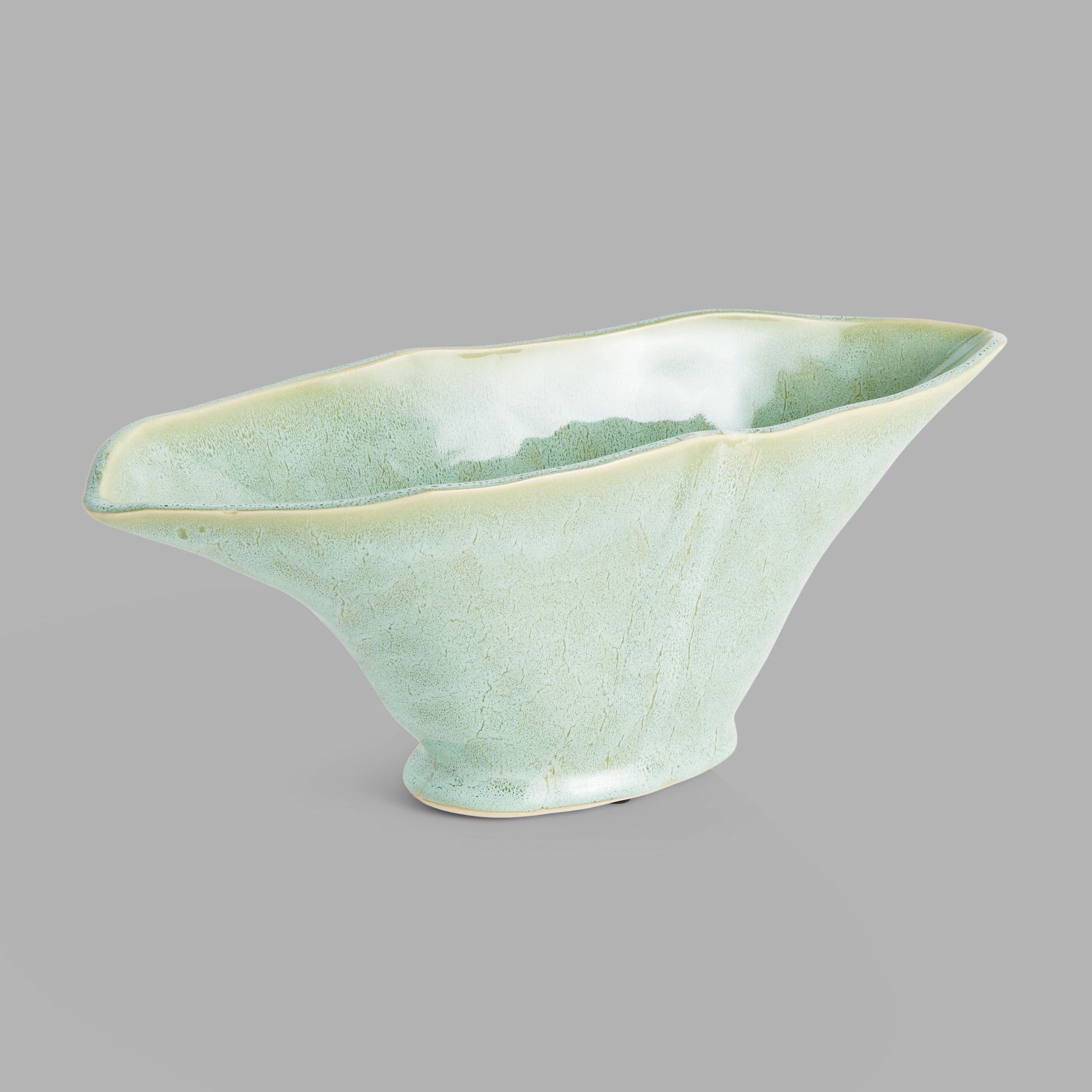 Small green handcrafted ceramic vase - stylish home accent (Image1).