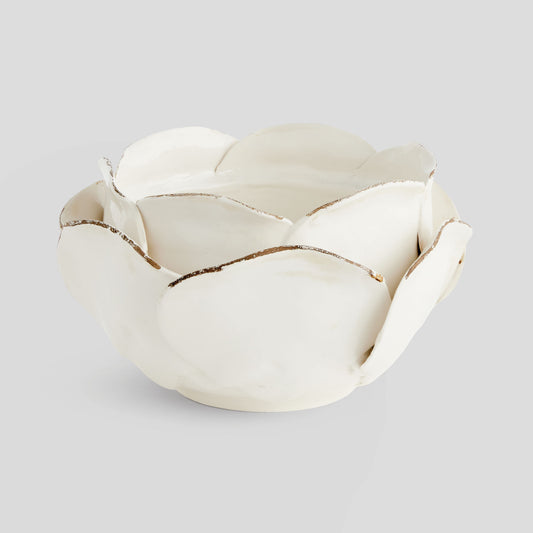 Small melon glazed ceramic decorative bowl - stylish home accent (Image1).