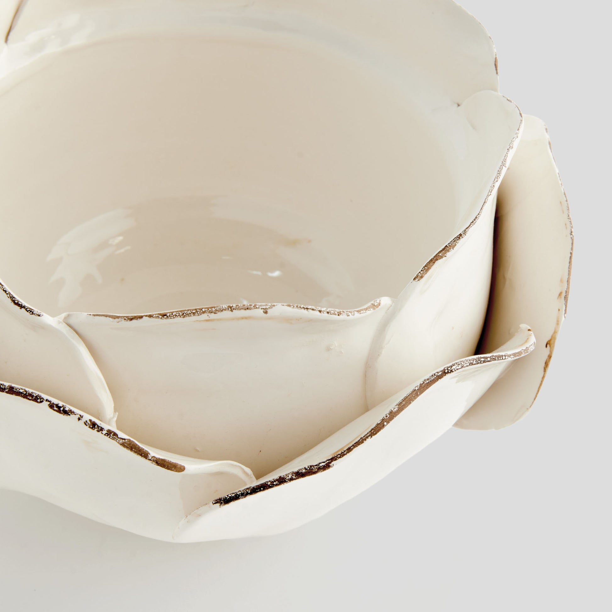 Small melon glazed ceramic decorative bowl - stylish home accent (Image2).