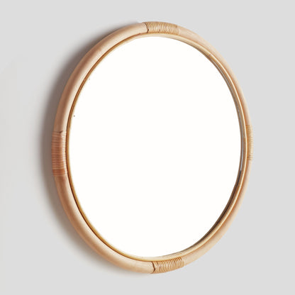 Small rattan mirror 20.5 inch - stylish home accent (Image2).