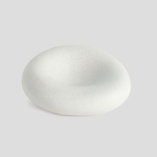Small white stoneware tray - stylish home accent (Image1).