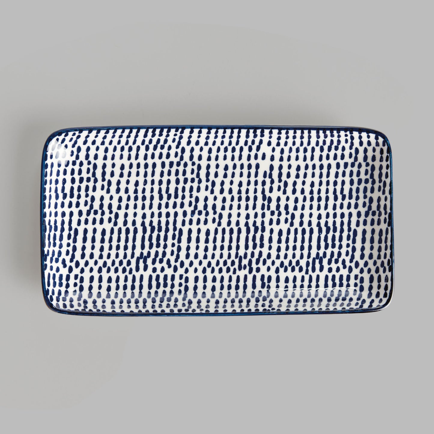 Speckled blue ceramic 8 inch trays (set of 4) - stylish home accent (Image4).