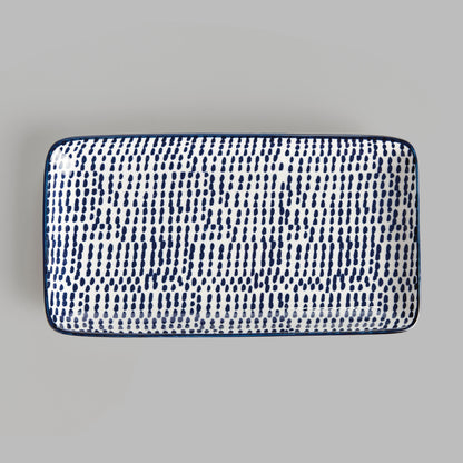 Speckled blue ceramic 8 inch trays (set of 4) - stylish home accent (Image4).