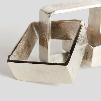 Square chain aluminum sculpture - stylish home accent (Image3).