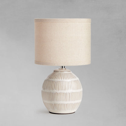 Taupe ceramic mini lamp - stylish home accent (Image1).