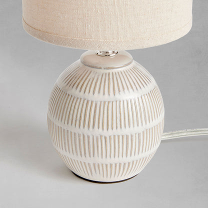 Taupe ceramic mini lamp - stylish home accent (Image2).