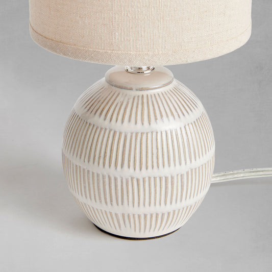 Taupe ceramic mini lamp - stylish home accent (Image2).