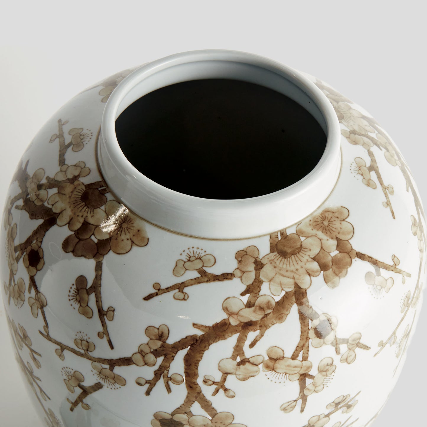 Taupe chinoiserie lidded ginger jar - stylish home accent (Image5).