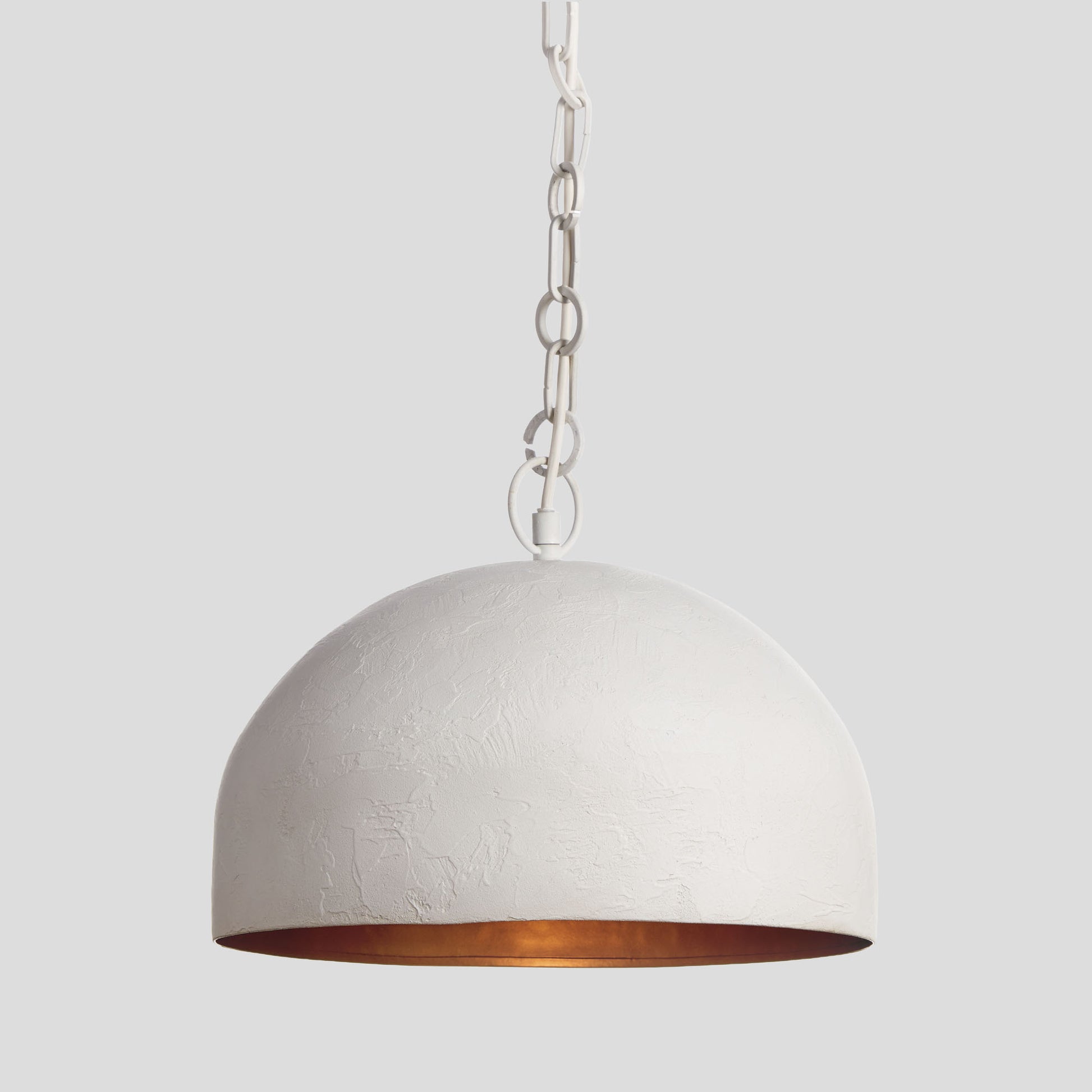 Textured white dome small pendant 14 inch - stylish home accent (Image1).
