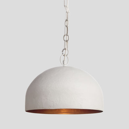 Textured white dome small pendant 14 inch - stylish home accent (Image1).