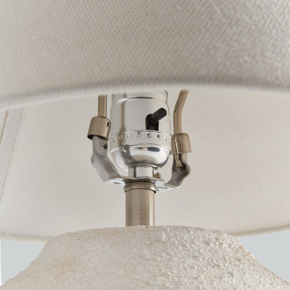 Textured white table lamp - stylish home accent (Image2).