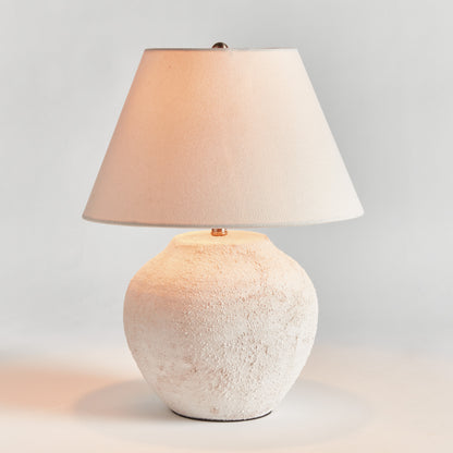 Textured white table lamp - stylish home accent (Image5).