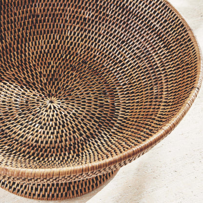 Warm brown rattan offering bowl 15.75 inch - stylish home accent (Image2).