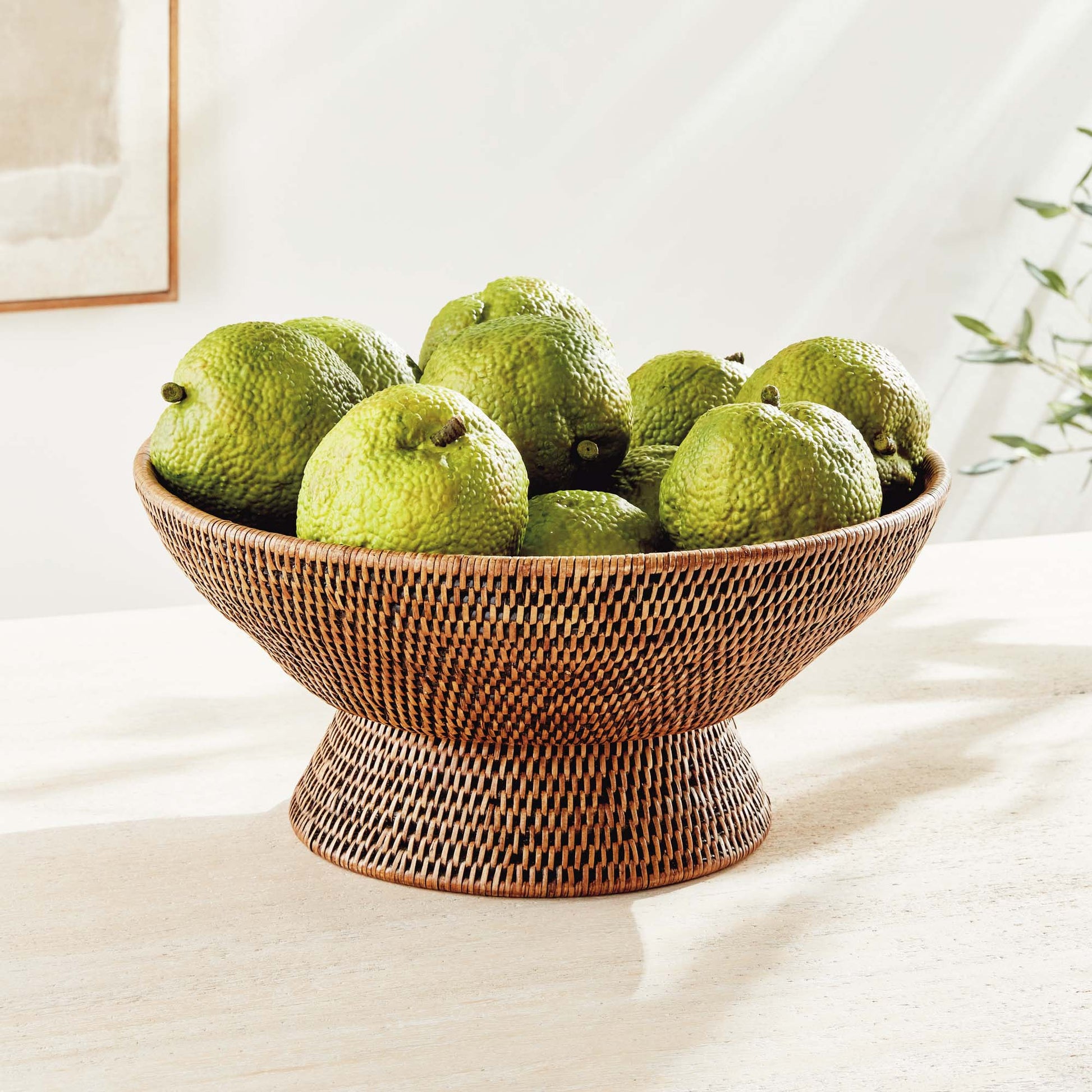 Warm brown rattan offering bowl 15.75 inch - stylish home accent (Image3).