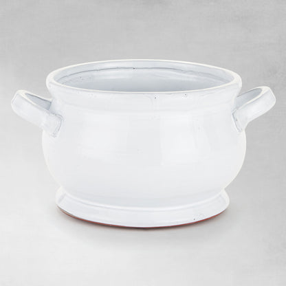 White ceramic footed bowl - stylish home accent (Image1).