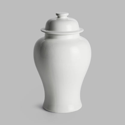White ceramic small ginger jar - stylish home accent (Image3).