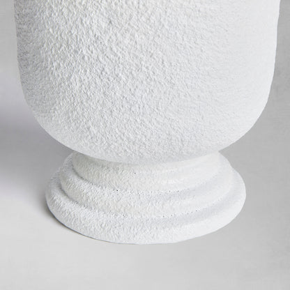 White concrete footed large urn - stylish home accent (Image2).