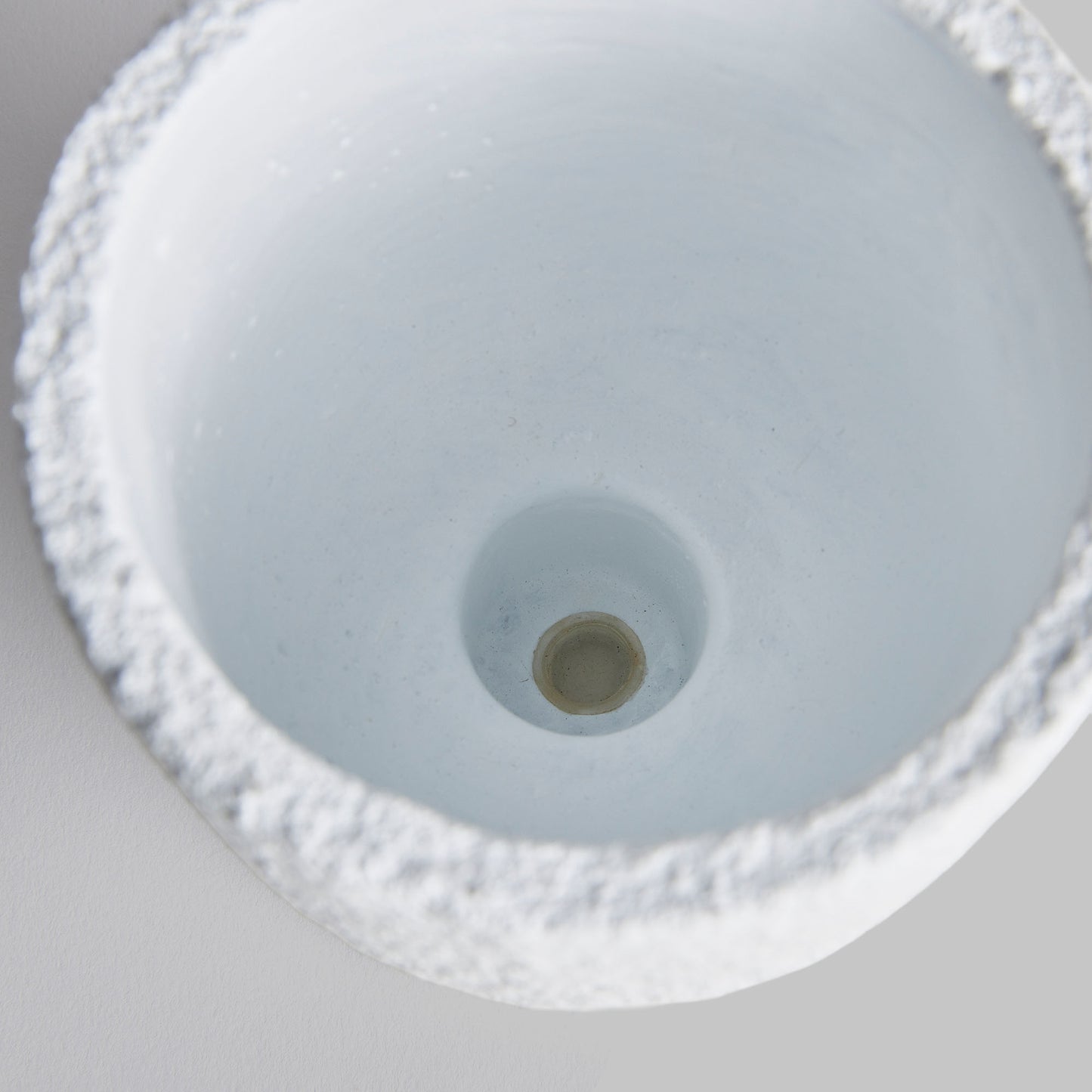 White concrete small footed urn 5 inch - stylish home accent (Image2).