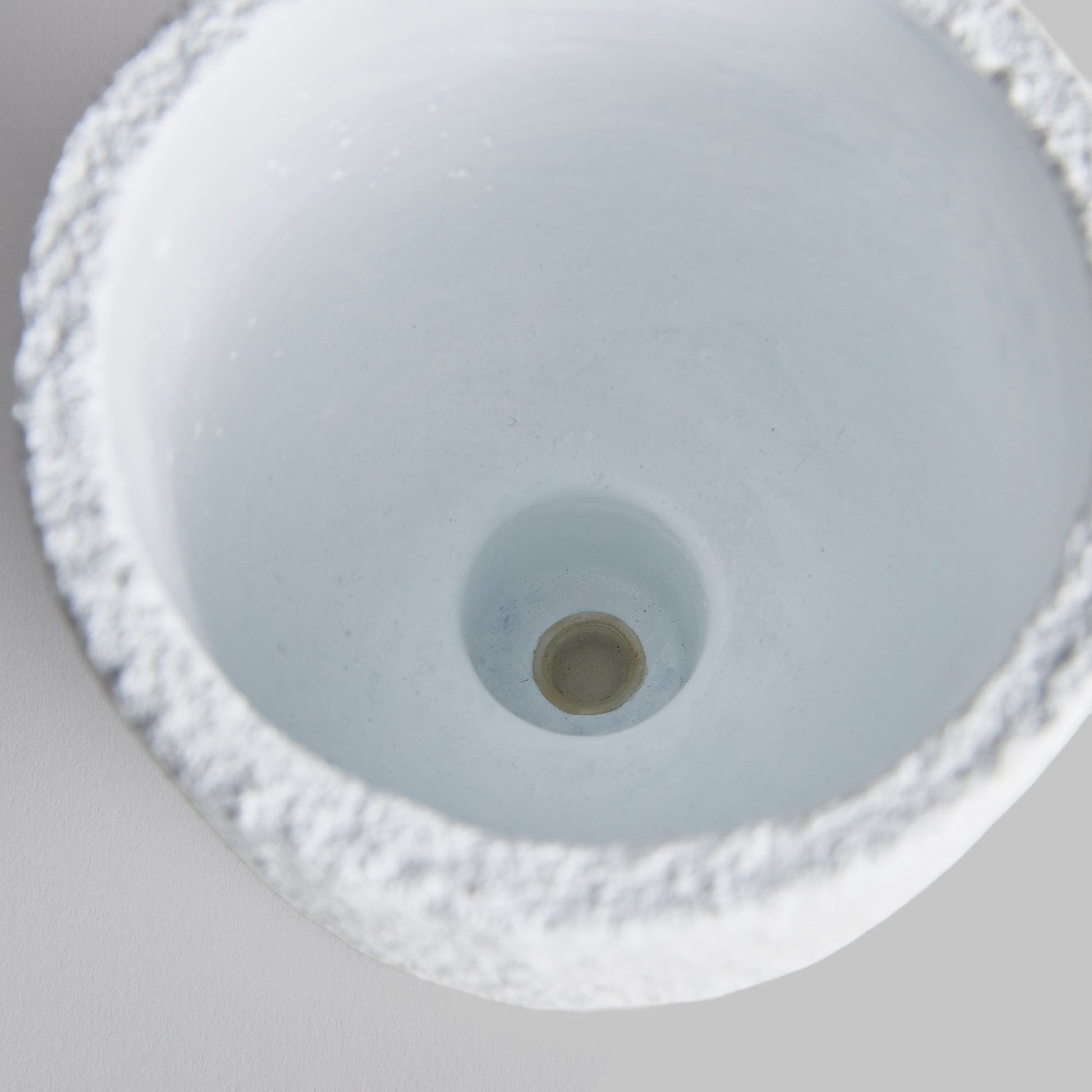 White concrete small footed urn 5 inch - stylish home accent (Image2).