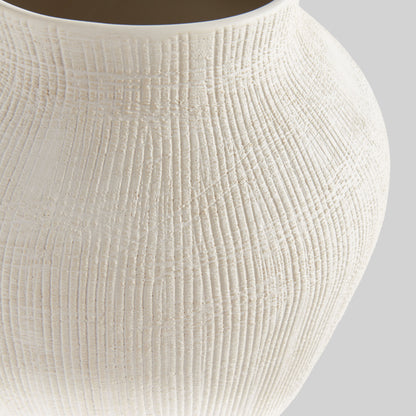 White crosshatch large vase - stylish home accent (Image2).