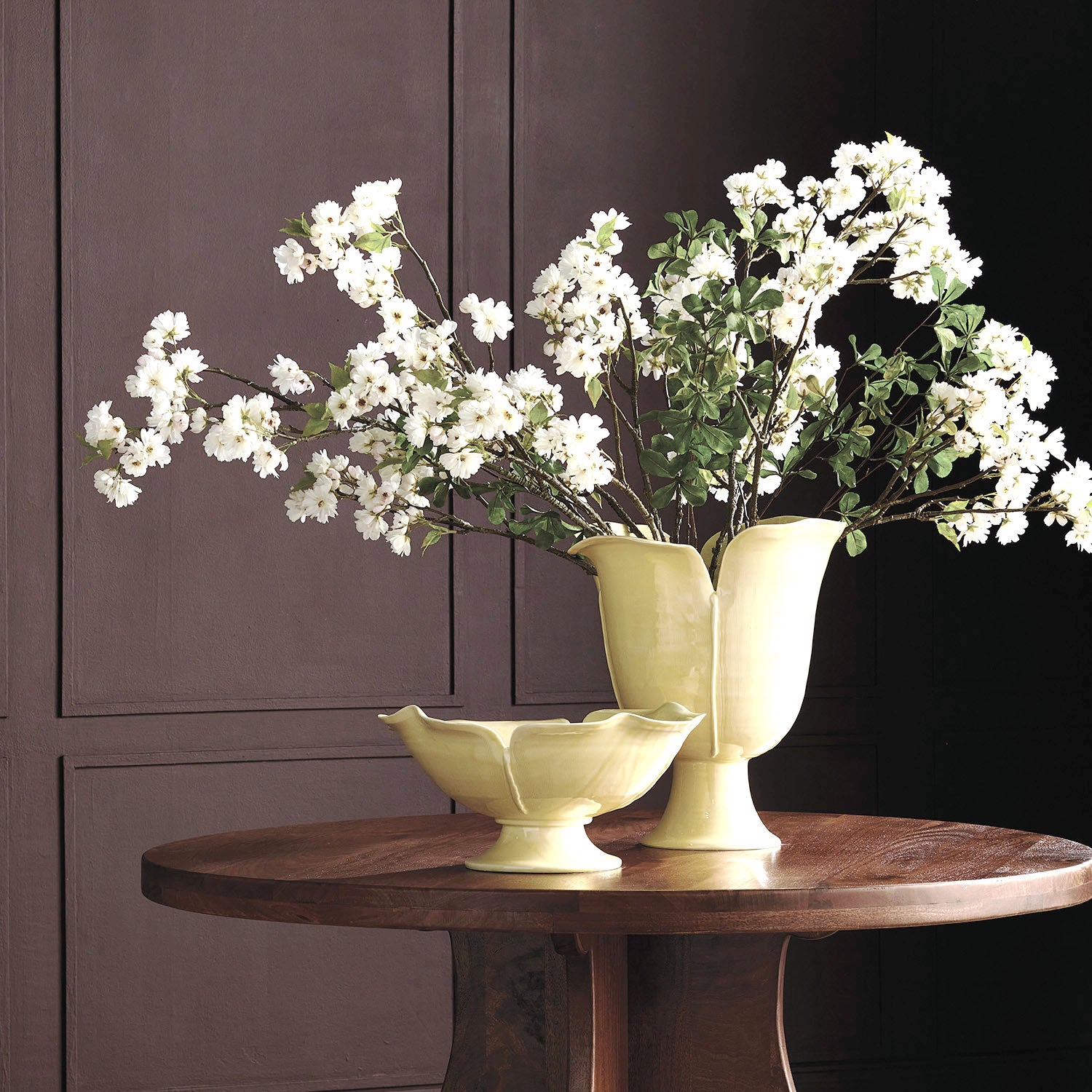 White faux cherry blossom branches (set of 2) - stylish home accent (Image5).