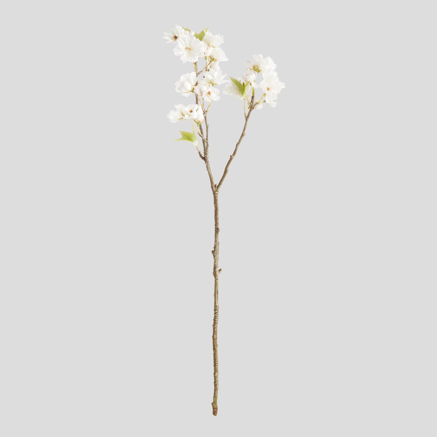 White faux cherry blossom stems (set of 6) - stylish home accent (Image1).