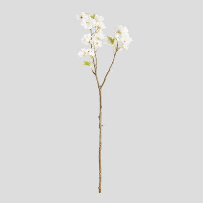 White faux cherry blossom stems (set of 6) - stylish home accent (Image1).