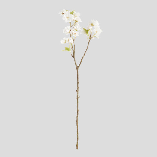 White faux cherry blossom stems (set of 6) - stylish home accent (Image1).