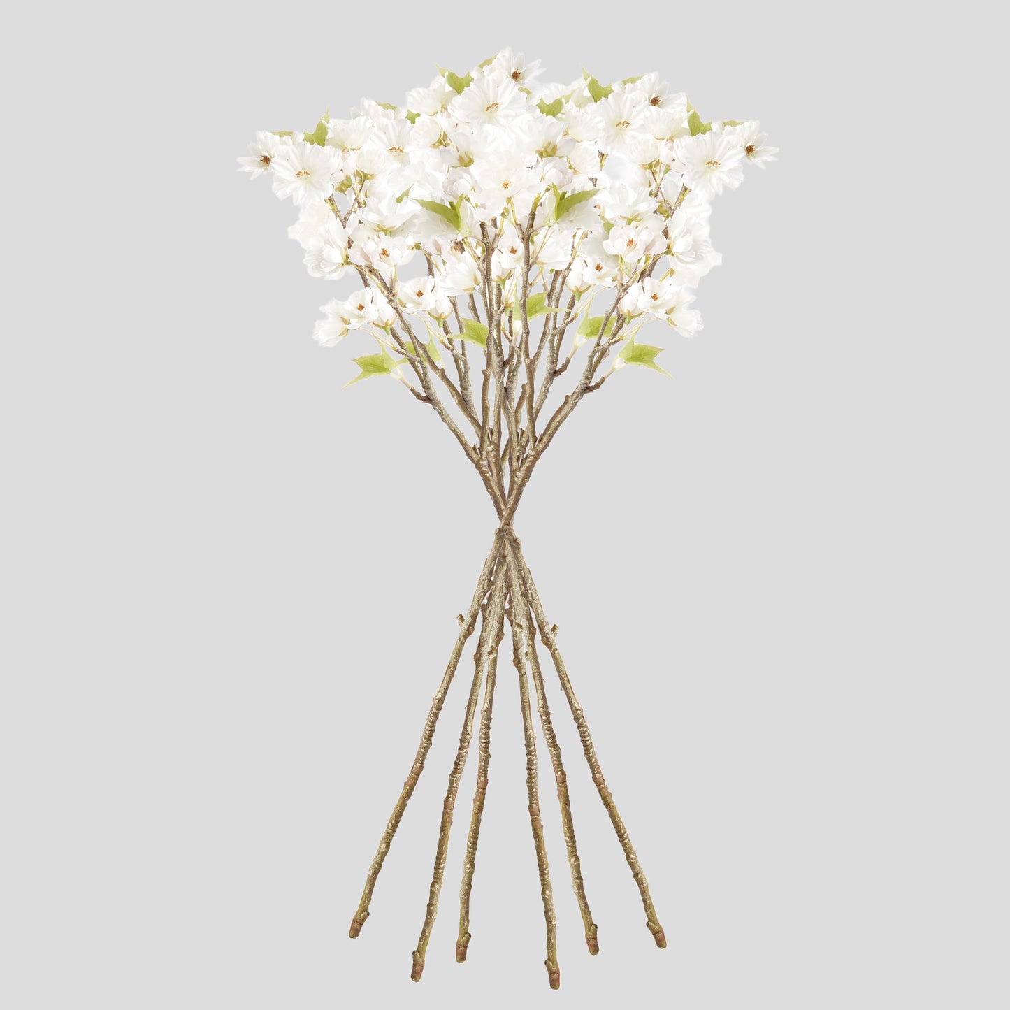 White faux cherry blossom stems (set of 6) - stylish home accent (Image2).