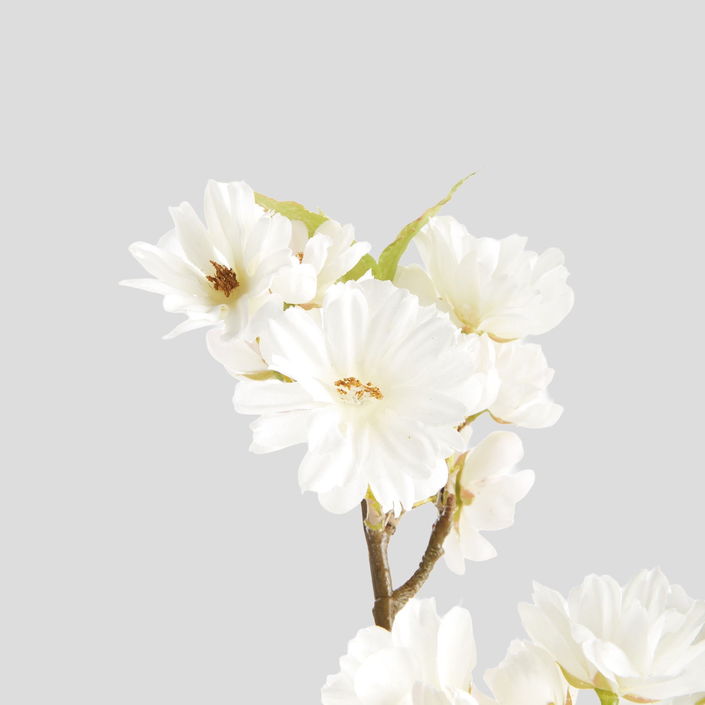 White faux cherry blossom stems (set of 6) - stylish home accent (Image3).