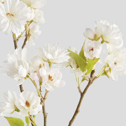 White faux cherry blossom stems (set of 6) - stylish home accent (Image4).