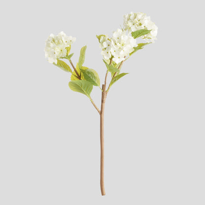 White faux hydrangea branches (set of 2) - stylish home accent (Image1).