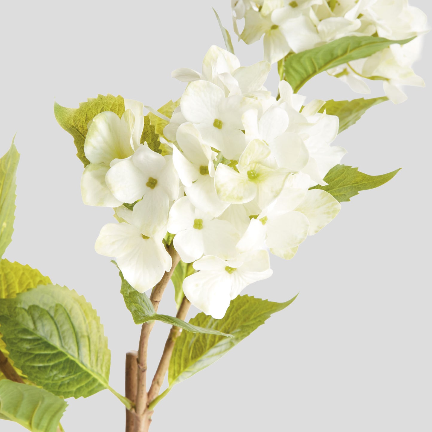 White faux hydrangea branches (set of 2) - stylish home accent (Image2).
