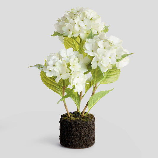 White faux hydrangea drop-in - stylish home accent (Image1).
