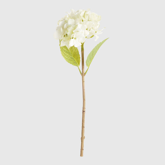 White faux hydrangea stems (set of 6) - stylish home accent (Image1).