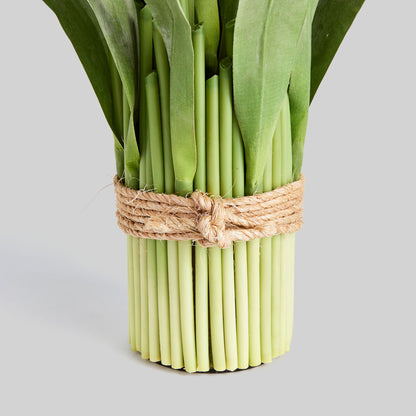 White faux peony and tulip arrangement 19 inch - stylish home accent (Image3).